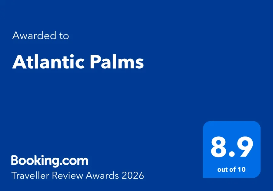 Booking.com Traveller Review Awards 2026 &mdash; Atlantic Palms, 8.9 out of 10